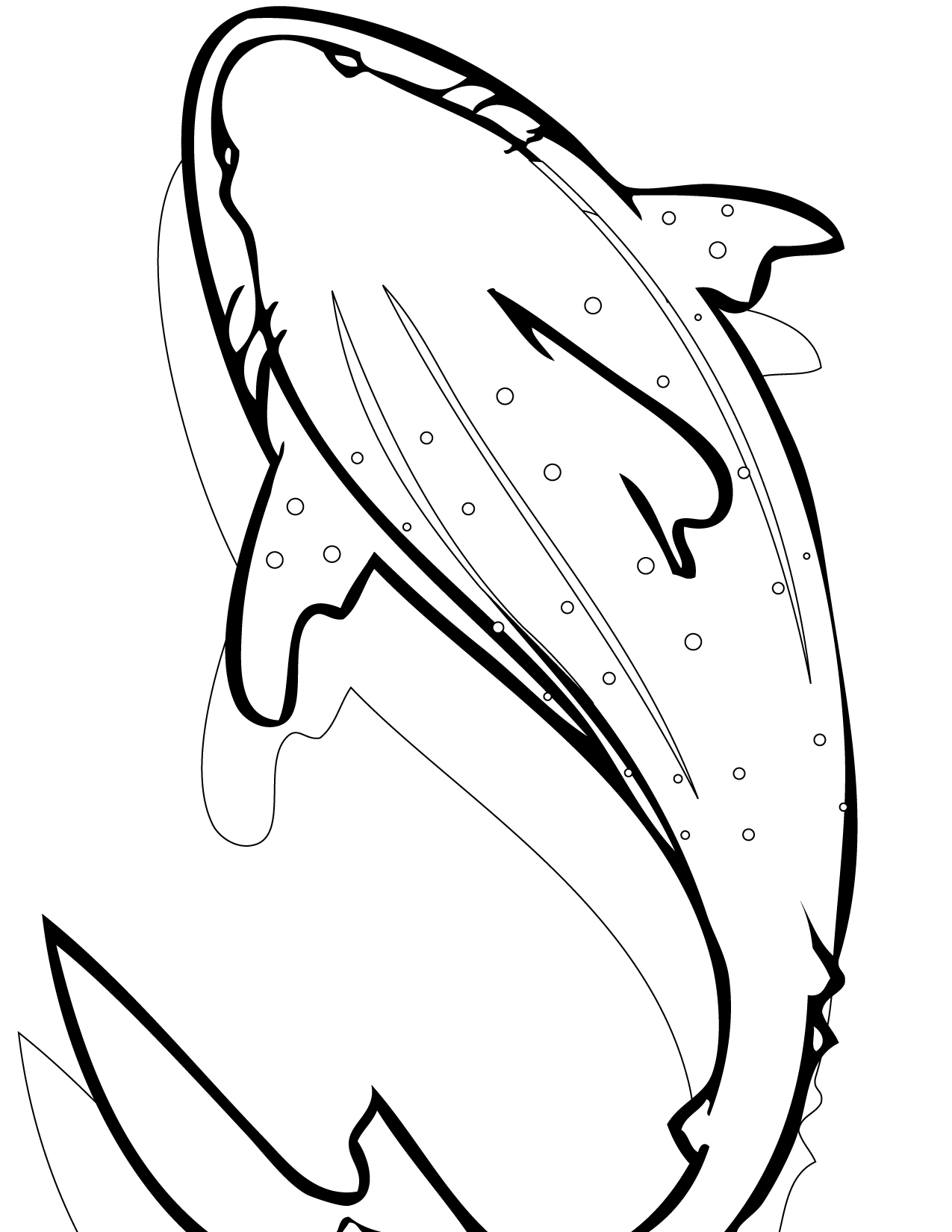 1275x1650 Whale Shark Coloring Page