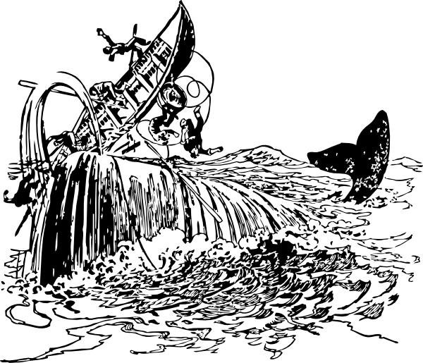 600x515 Whale Filps Boat Clip Art