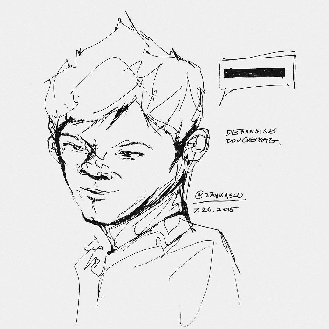 1080x1080 Debonaire Douchebag Says What Sketchbook Drawing