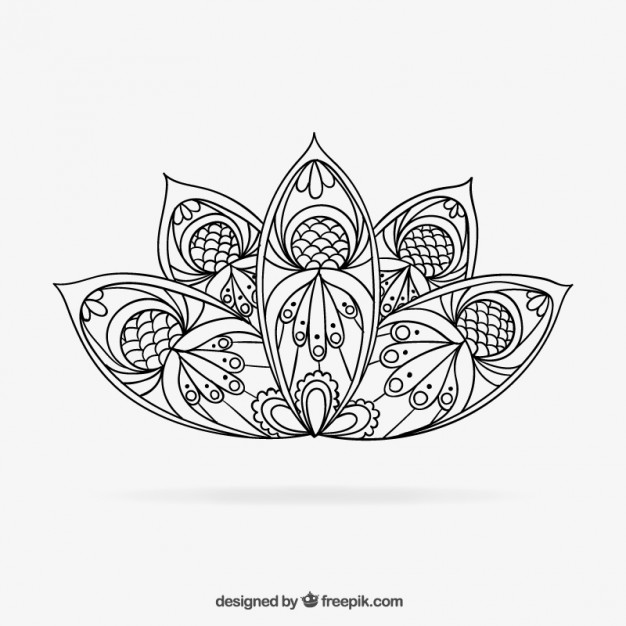 626x626 Hand Drawn Mandala Vector Free Download