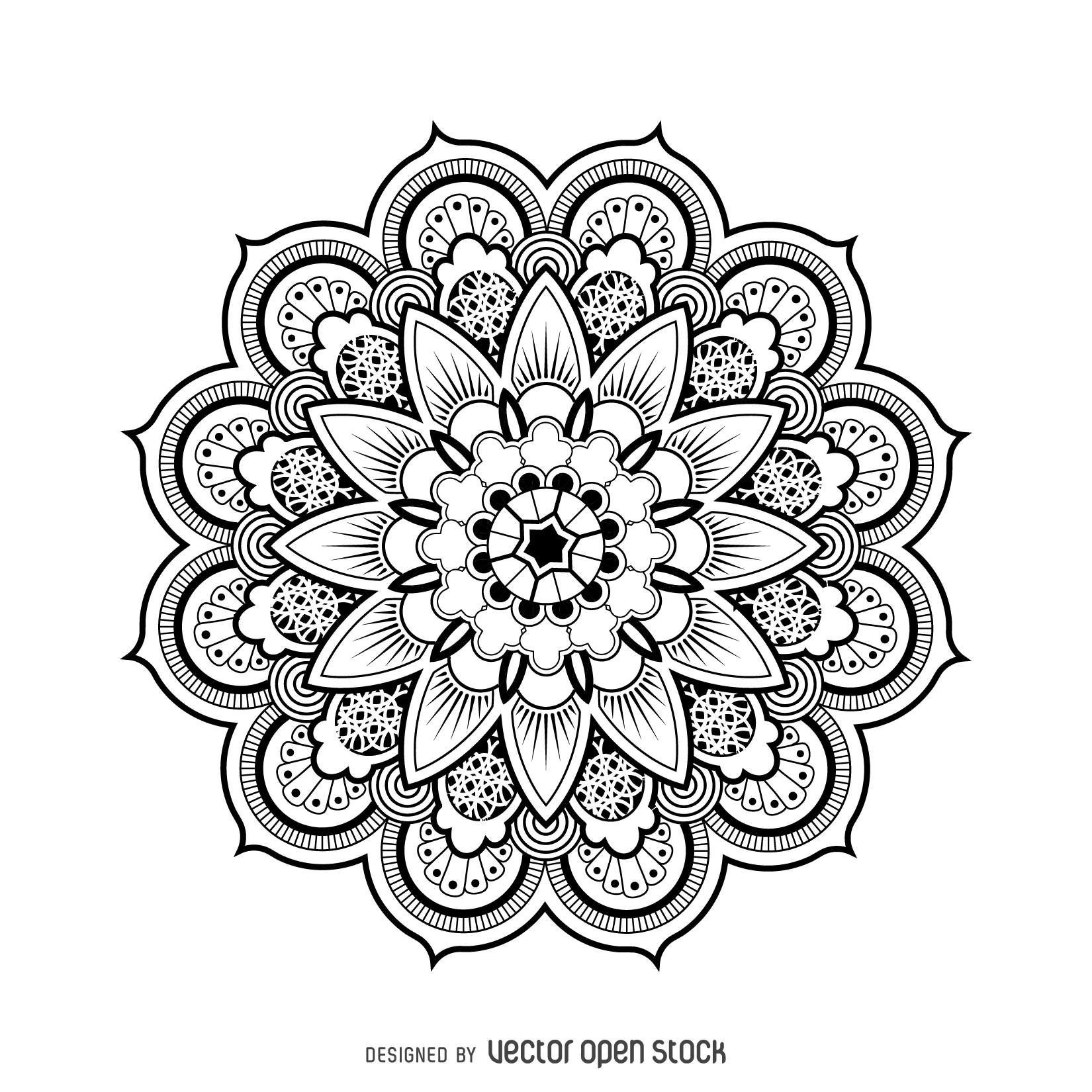 1650x1650 Mandala Design Drawing