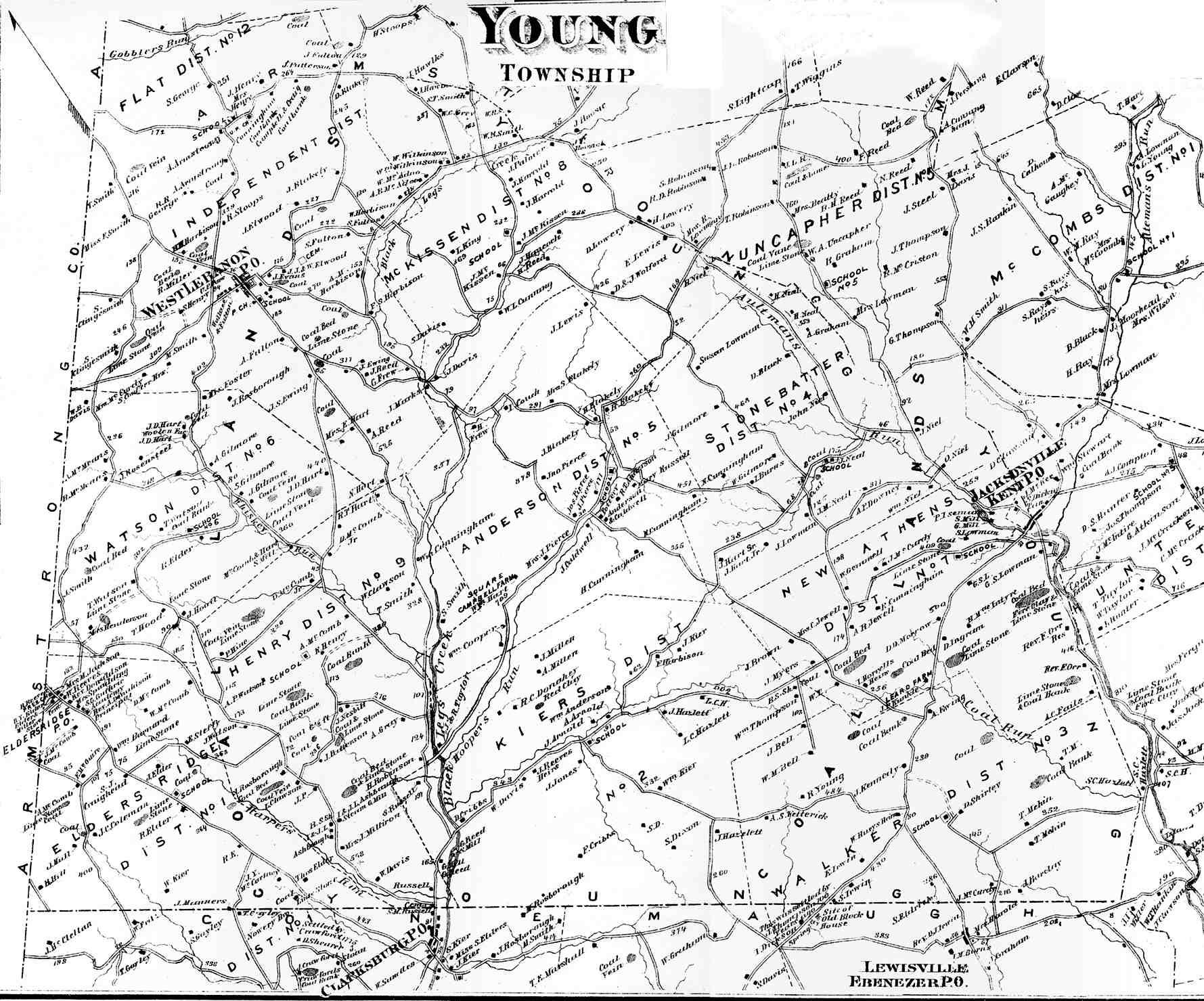 1779x1479 Indiana County Pennsylvania Atlas, 1871