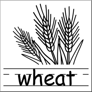 304x304 Clip Art Basic Words Wheat Bampw Labeled I Abcteach
