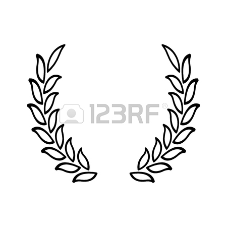 450x450 Black Laurel Wreath