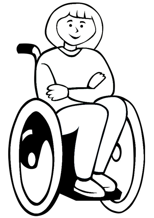 531x750 Coloring Page Wheelchair