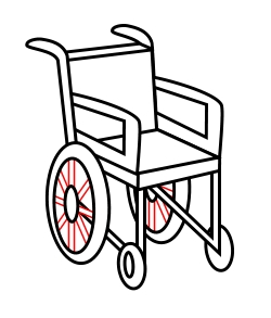 250x293 Drawing A Cartoon Wheelchair