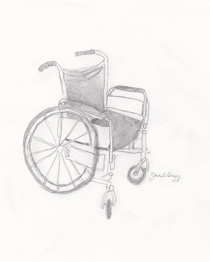 723x900 Wheelchair Sketch Drawing By Janel Bragg