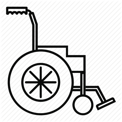 512x512 Chair, Disabled, Hospital, Line, Outline, Wheel, Wheelchair Icon