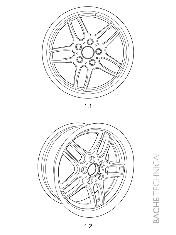 600x800 Design Drawing Alloy Wheel Bache Technical