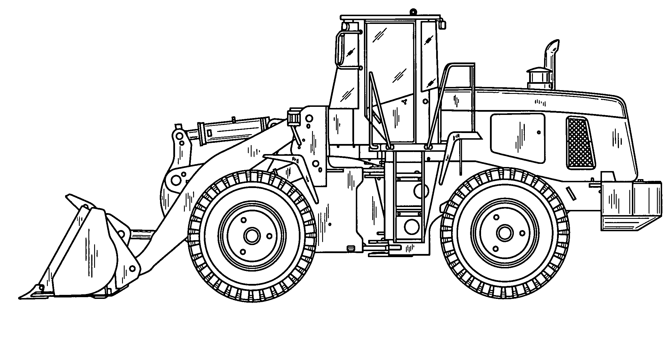 wheel loader drawing at getdrawings  free download