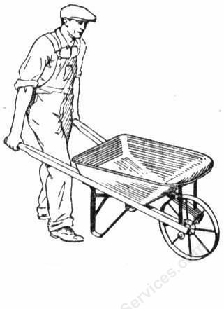 321x441 Man In Wheelbarrow Clipart