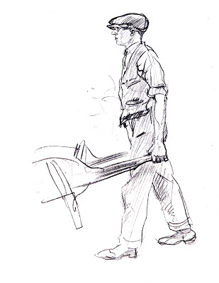 309x400 Man With Wheelbarrow By E.h. Shepard, 1924 Place Garden
