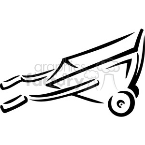 300x300 Royalty Free Black And White Wheelbarrow 384936 Vector Clip Art