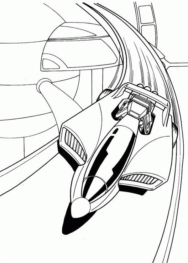 600x840 Hot Wheels Futuristic Car Coloring Page