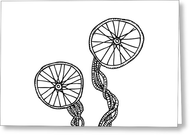 646x470 Abstract Wheels Drawing By Karl Addison