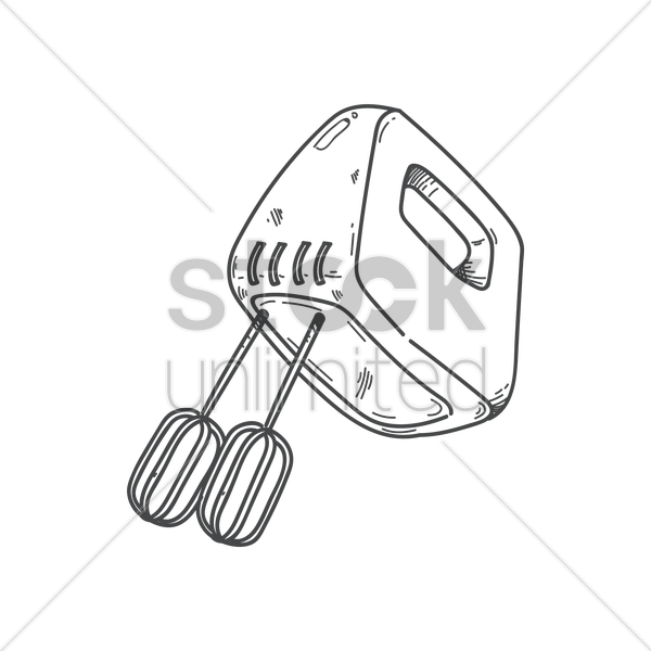 600x600 Electric Whisk Vector Image