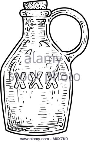 294x470 Bottle With Whiskey Vector Illustration Stock Vector Art