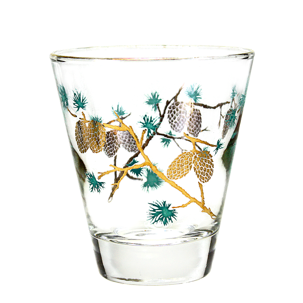1024x1024 David Douglas Pinecone Whiskey Glasses, Mid Century, Set Of 5