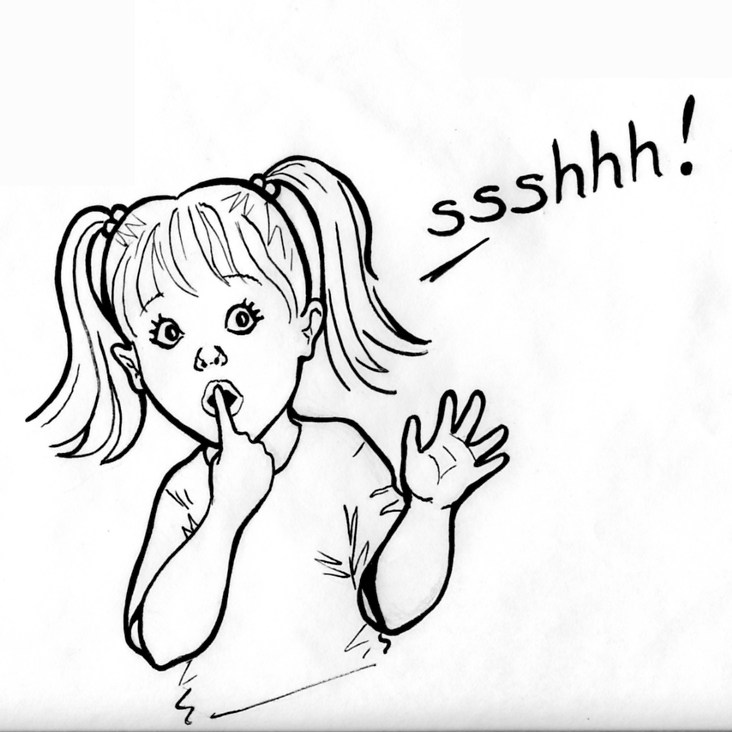 732x732 Whisper Clipart Black And White