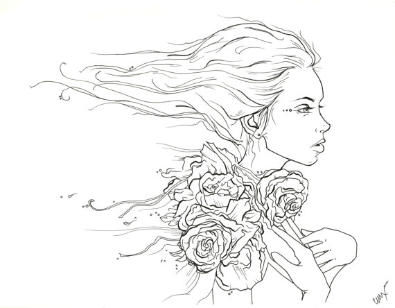 570x444 Whispering Rose 8x10 Signed By The Artist Of By Aetheriumemporium