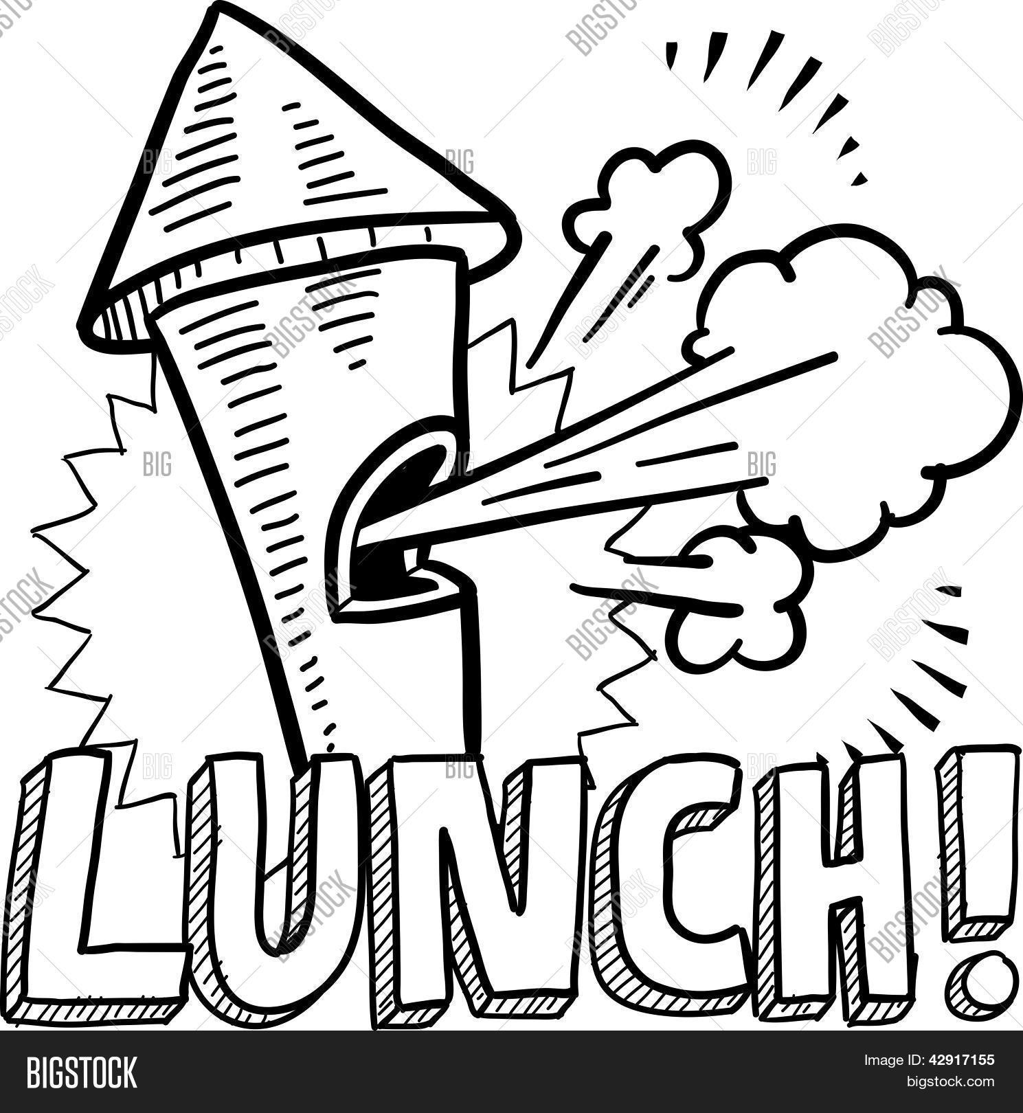 1489x1620 Lunch Whistle Sketch Vector Amp Photo Bigstock