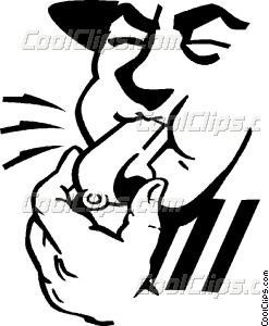 247x300 Person Blowing Into A Whistle Vector Clip Art