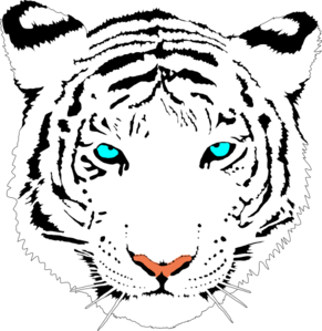 291x299 Bengal Tiger (White) Clip Art