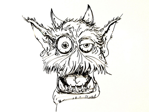 500x375 Scary Monster Drawing Whiteboard Drawings Comfy Monster Adam