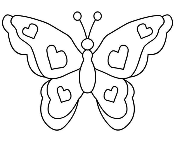 600x487 Black White Butterfly Clipart