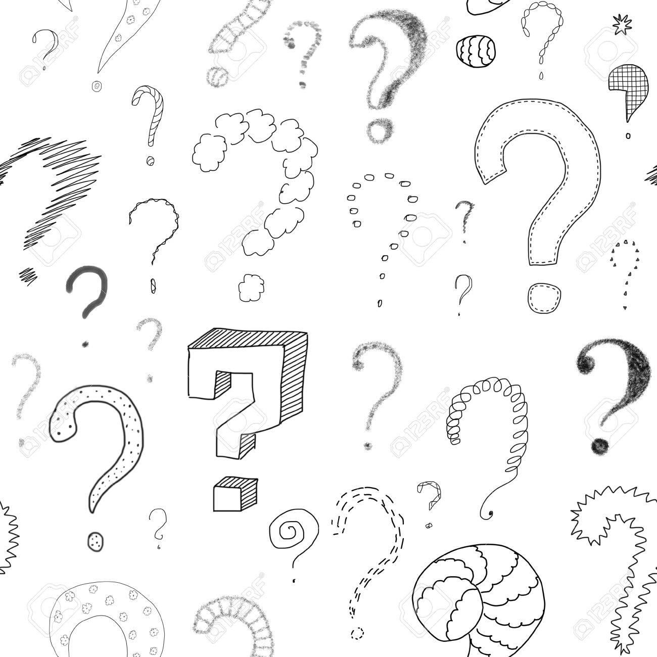 1300x1300 Lots Of Different Question Marks Drawn With Chalk On White Board