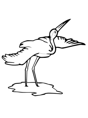 White Crane Drawing at GetDrawings | Free download