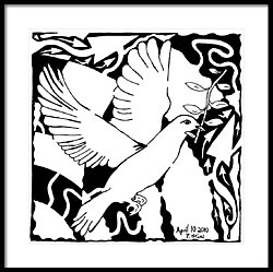 250x249 Maze Of A White Dove Drawing By Yonatan Frimer Maze Artist