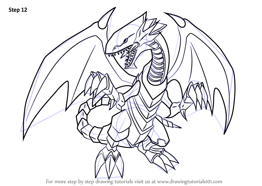 846x600 Learn How To Draw Blue Eyes White Dragon From Yu Gi Oh! Official