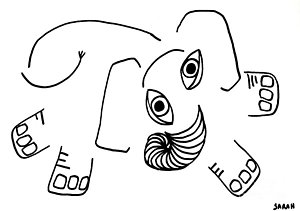 300x211 White Elephant Drawings Fine Art America