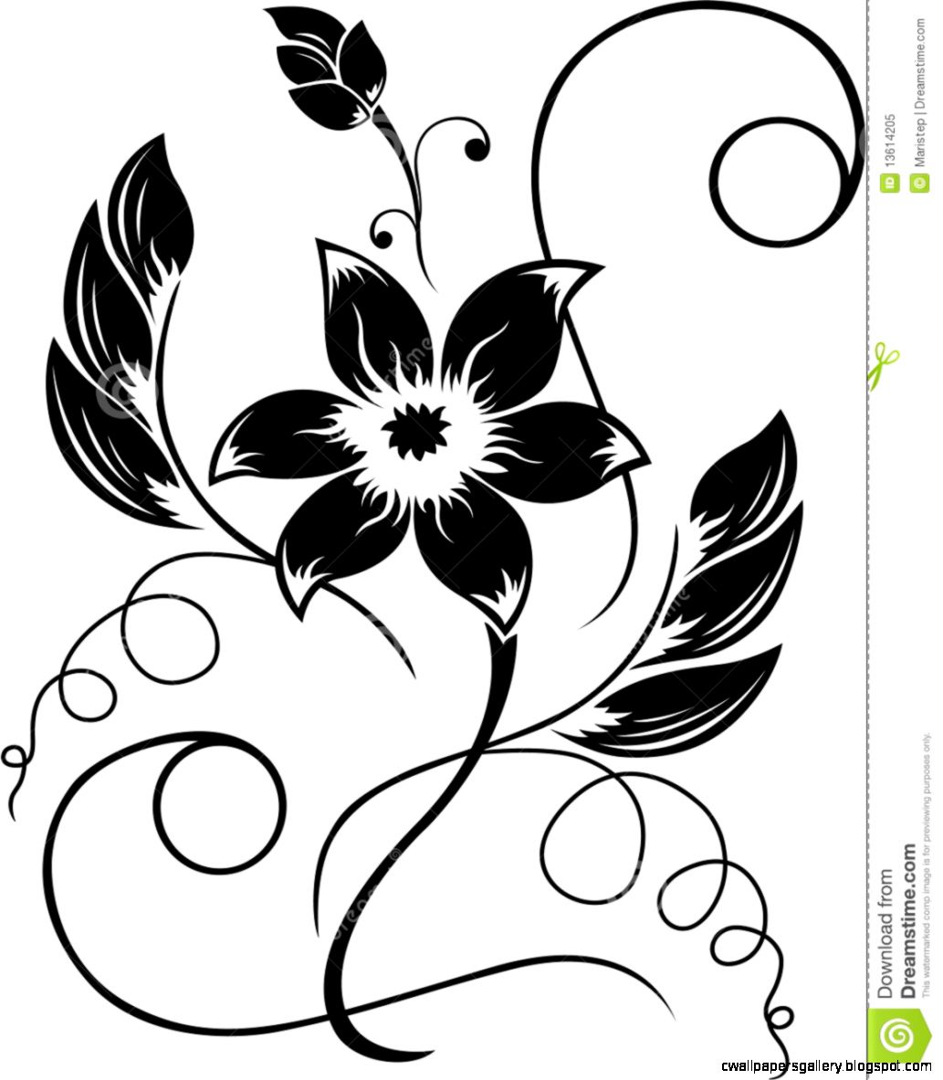 1033x1183 Simple Flower Black And White Drawing Wallpapers Gallery