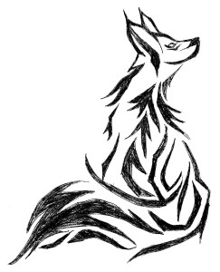 243x300 Fox Black And White Drawing