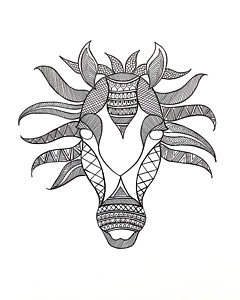 240x300 White Horse Head Drawings Fine Art America