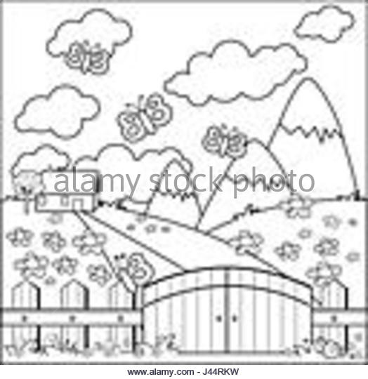 524x540 Illustration House Black Line Drawing Stock Photos Amp Illustration