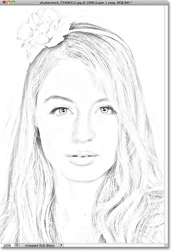 341x500 Portrait Photo To Color Sketch