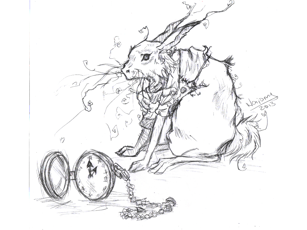 1024x768 White Rabbit By Naocitatama