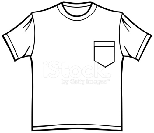 506x439 Pocket T Shirt Stock Vector