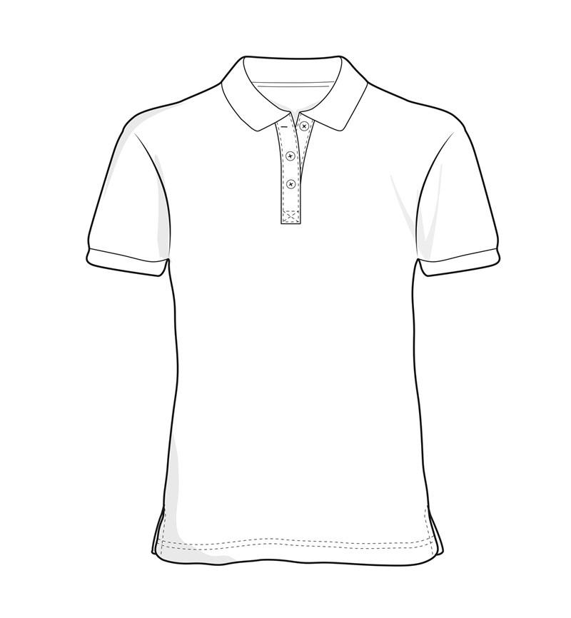 800x866 Black Collar T Shirt Template