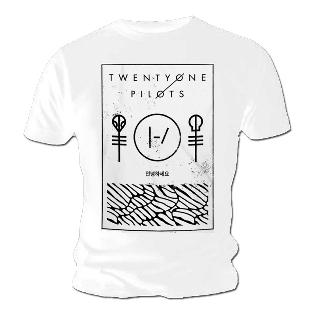 1000x1000 Official T Shirt 21 Twenty One Pilots White Thin Line Box All