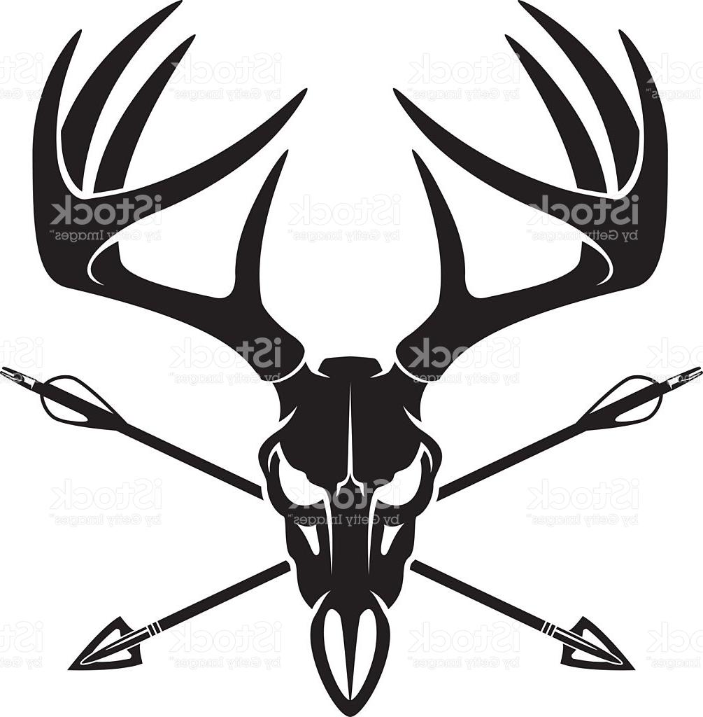 1005x1024 Best 15 Whitetail Deer Buck Skull With Crossing Hunting Arrows