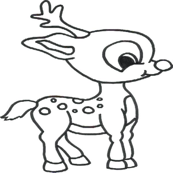 600x600 Deer Coloring Picture Draw Coloring Pages Deer Fresh On Property