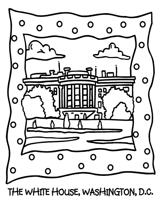 641x815 The White House Coloring Page