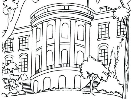440x330 White House Coloring Page