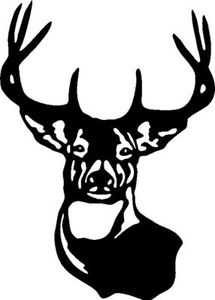 215x300 Typical Whitetail Deer Buck 8 Point Anter Car Wall Decal Sticker