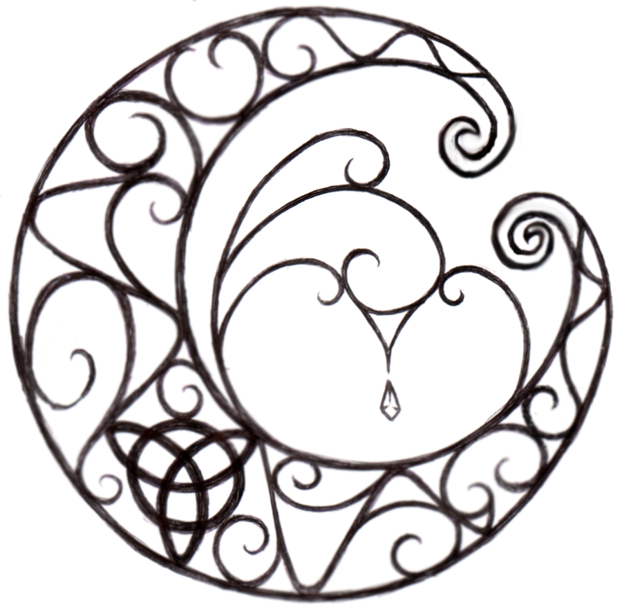 900x888 Wicca Moon Tattoo By Littlenatnatz101