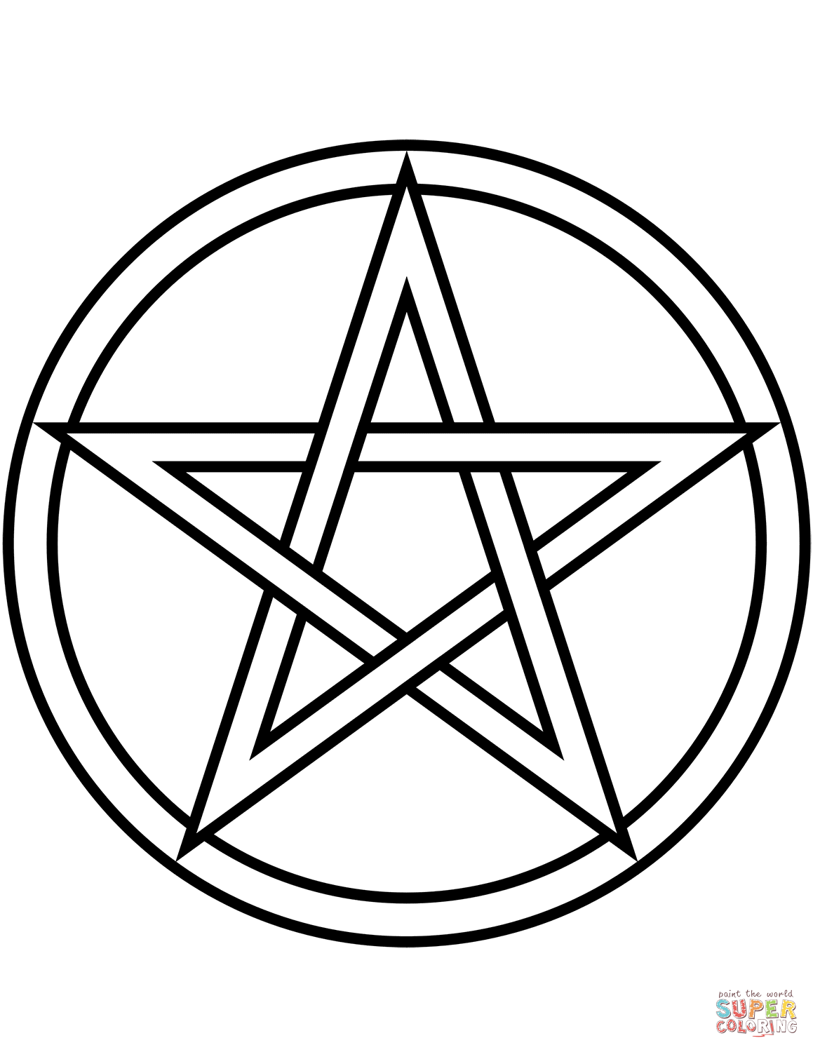 1159x1500 Wiccan Pentagram Coloring Page Free Printable Coloring Pages